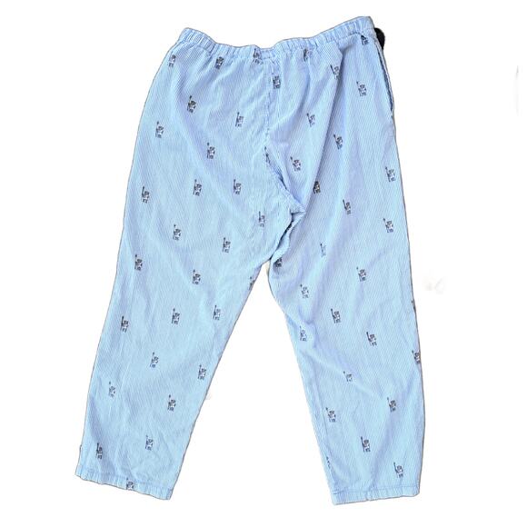 Ralph Lauren POLO Bear Seersucker Stripe Pajama Pant Men's Extra Large Blue - Picture 4 of 8